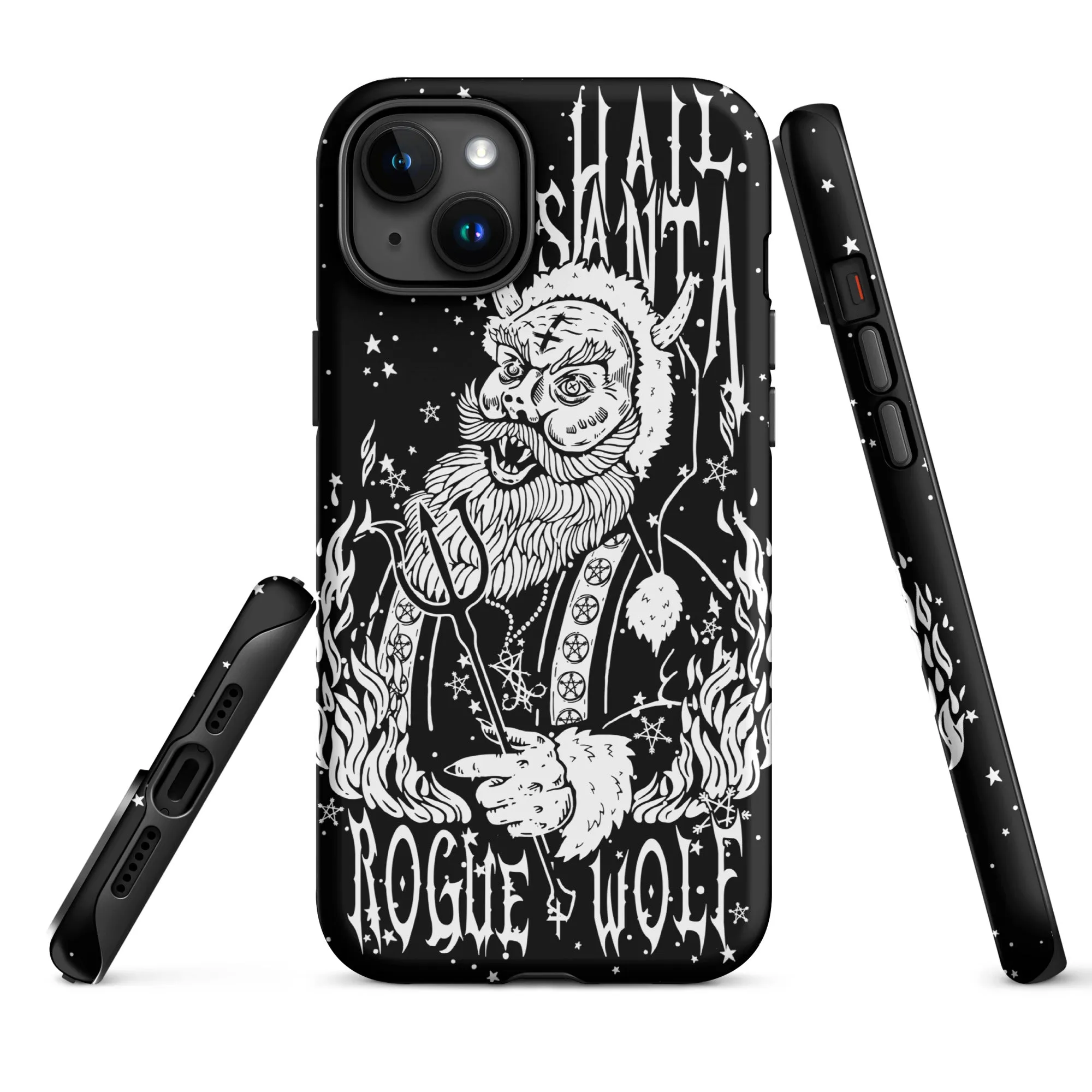 Hail Santa Tough Phone Case for iPhone - Xmas Witchy Shockproof Anti-scratch Goth Cover Gothic Christmas Gifts