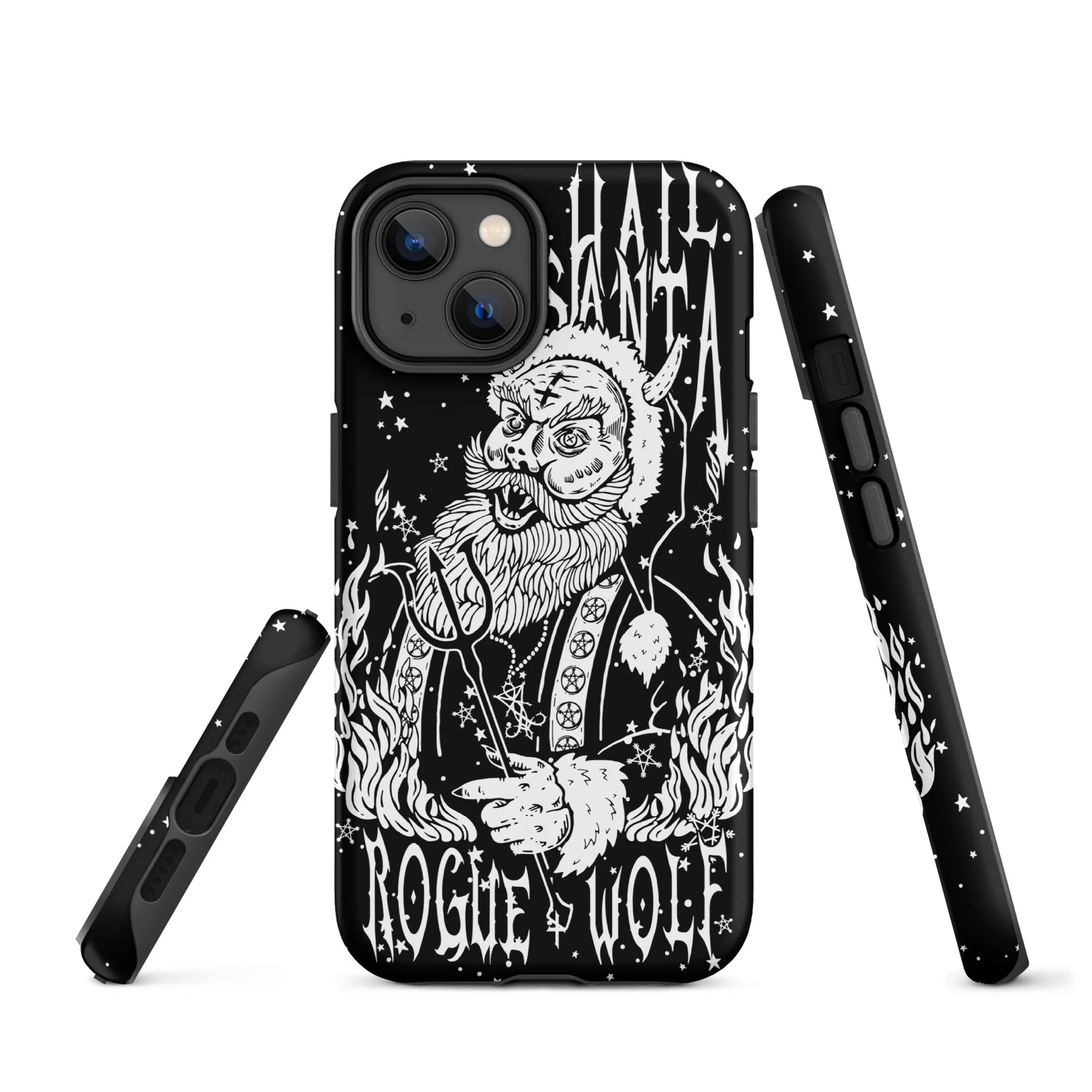 Hail Santa Tough Phone Case for iPhone - Xmas Witchy Shockproof Anti-scratch Goth Cover Gothic Christmas Gifts