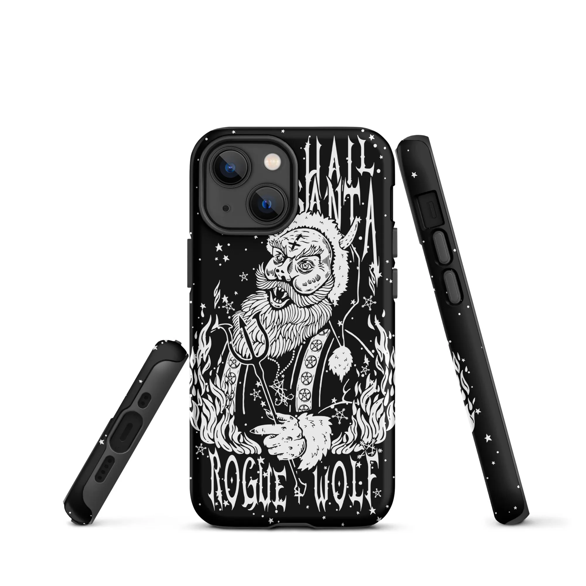 Hail Santa Tough Phone Case for iPhone - Xmas Witchy Shockproof Anti-scratch Goth Cover Gothic Christmas Gifts