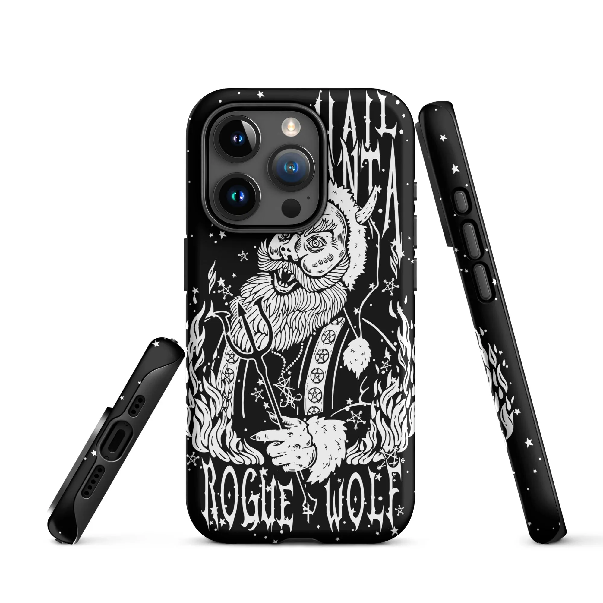 Hail Santa Tough Phone Case for iPhone - Xmas Witchy Shockproof Anti-scratch Goth Cover Gothic Christmas Gifts