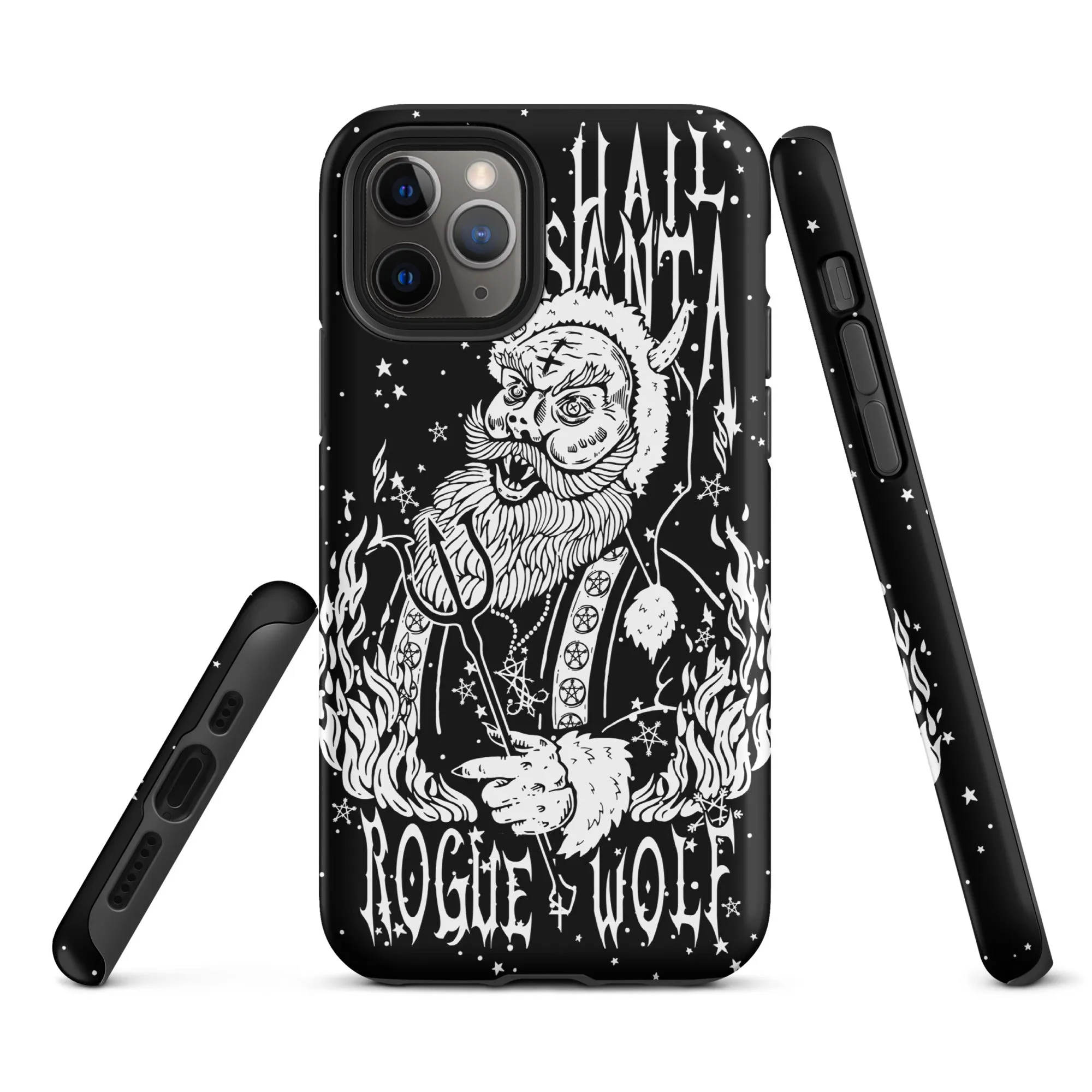 Hail Santa Tough Phone Case for iPhone - Xmas Witchy Shockproof Anti-scratch Goth Cover Gothic Christmas Gifts