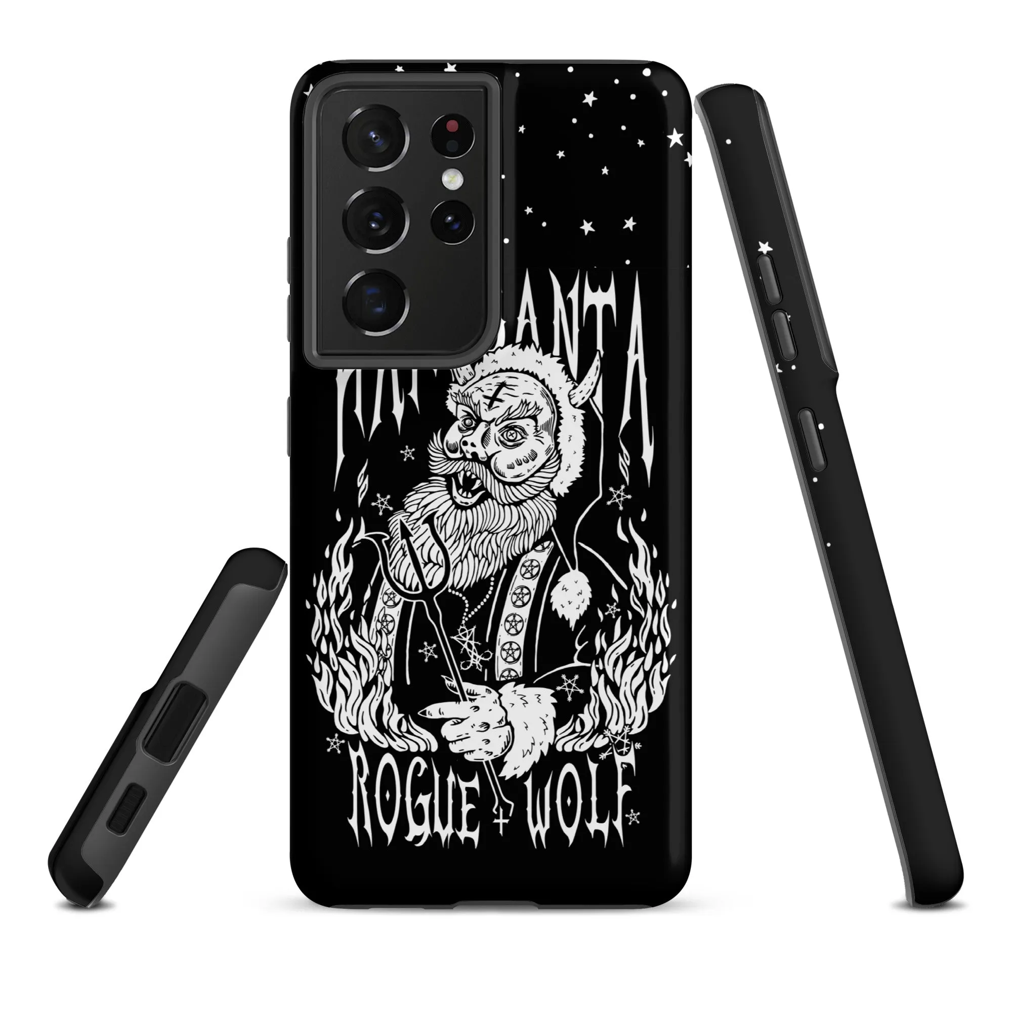 Hail Santa Tough Phone Case for Samsung - Xmas Witchy Shockproof Anti-scratch Goth Cover Gothic Christmas Gifts