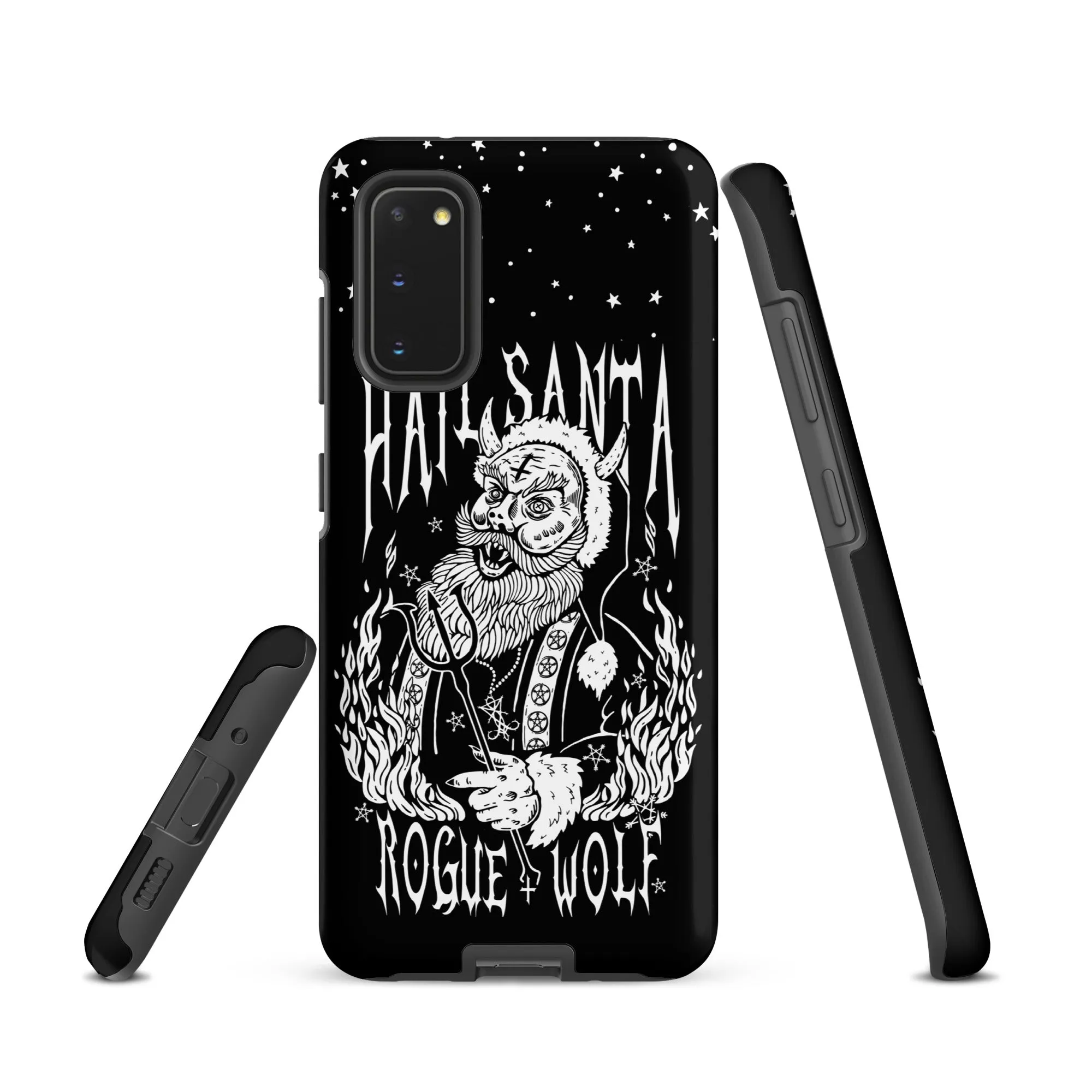 Hail Santa Tough Phone Case for Samsung - Xmas Witchy Shockproof Anti-scratch Goth Cover Gothic Christmas Gifts