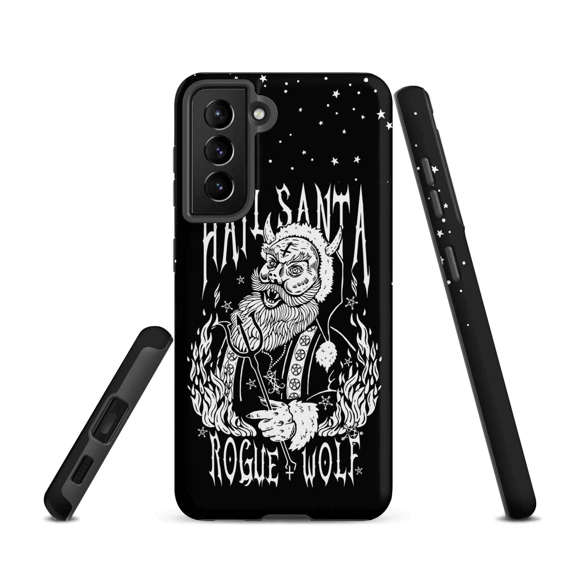 Hail Santa Tough Phone Case for Samsung - Xmas Witchy Shockproof Anti-scratch Goth Cover Gothic Christmas Gifts