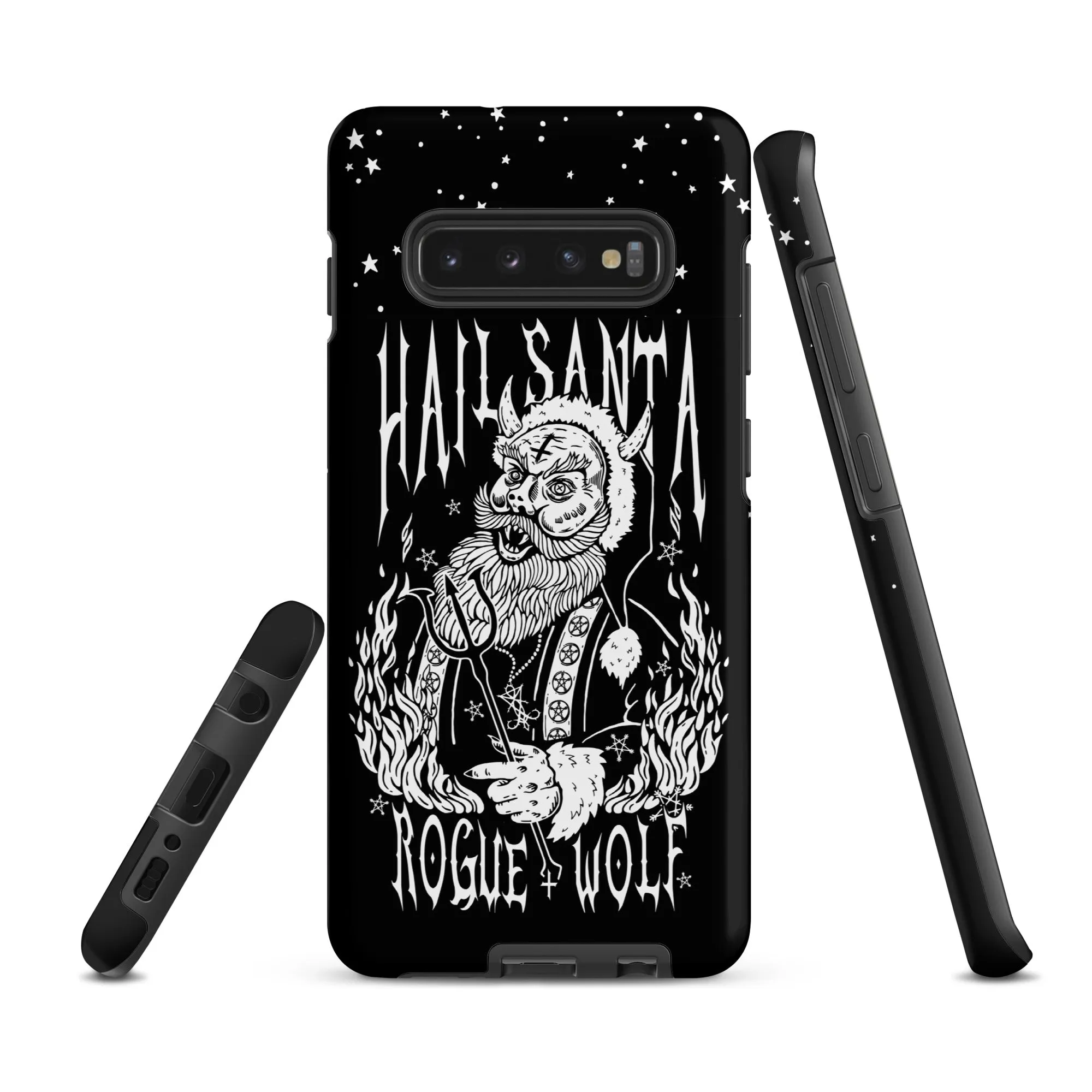 Hail Santa Tough Phone Case for Samsung - Xmas Witchy Shockproof Anti-scratch Goth Cover Gothic Christmas Gifts