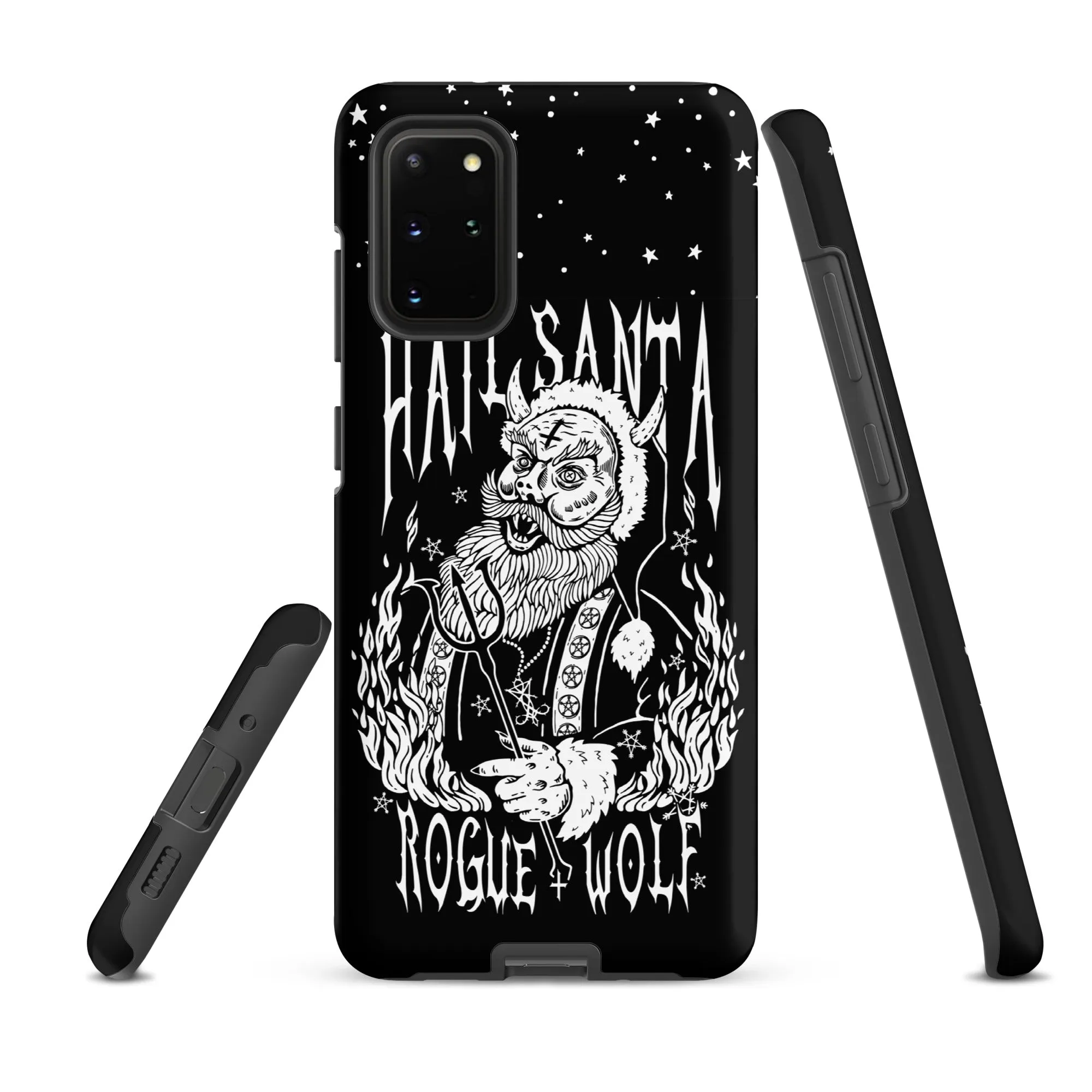 Hail Santa Tough Phone Case for Samsung - Xmas Witchy Shockproof Anti-scratch Goth Cover Gothic Christmas Gifts