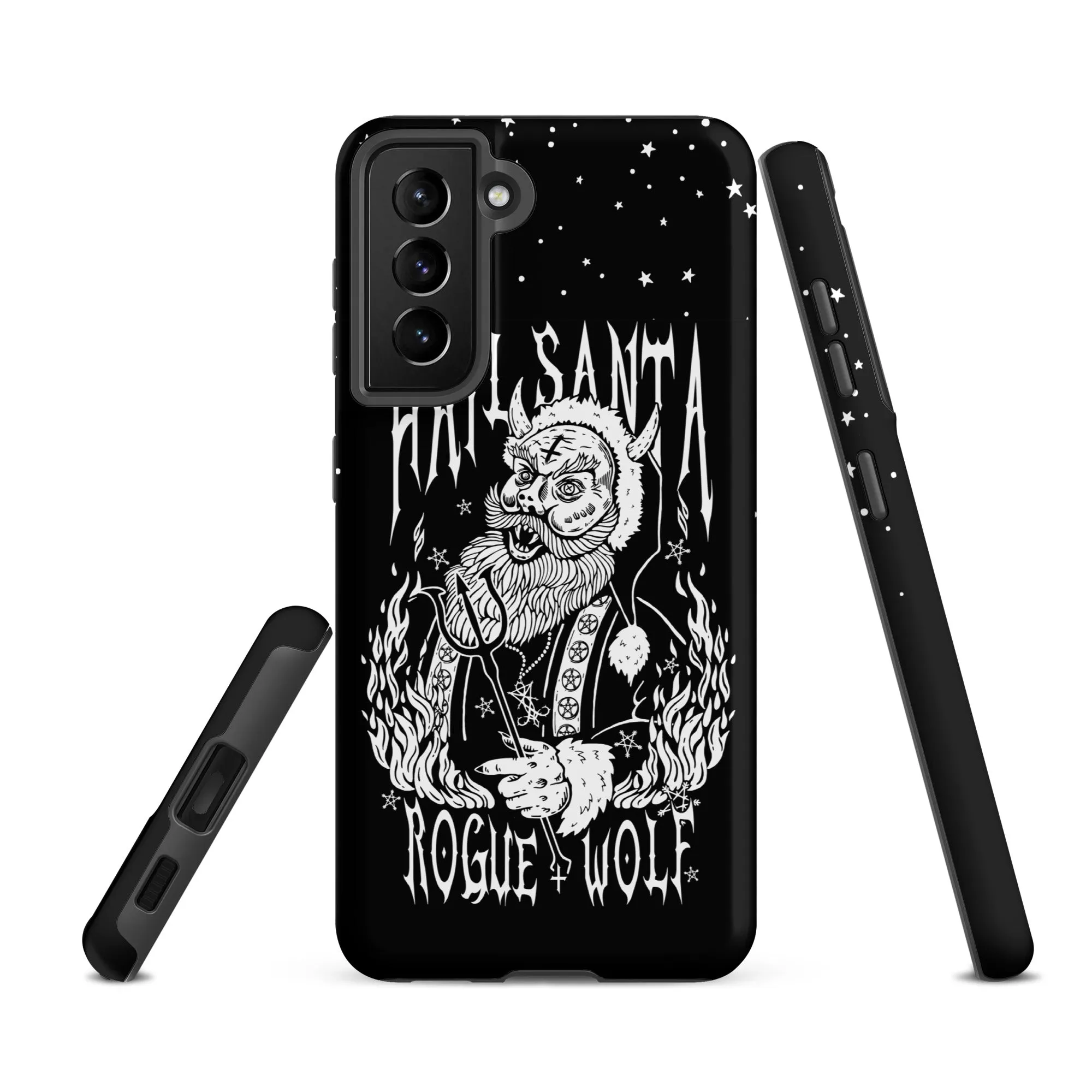 Hail Santa Tough Phone Case for Samsung - Xmas Witchy Shockproof Anti-scratch Goth Cover Gothic Christmas Gifts