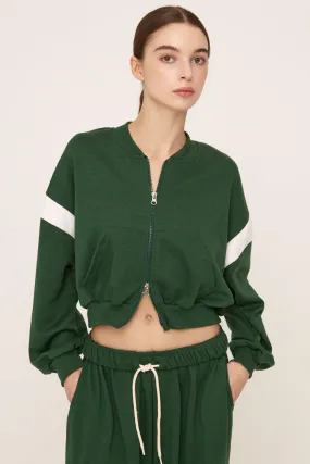 Hailey Cropped Varsity Jacket