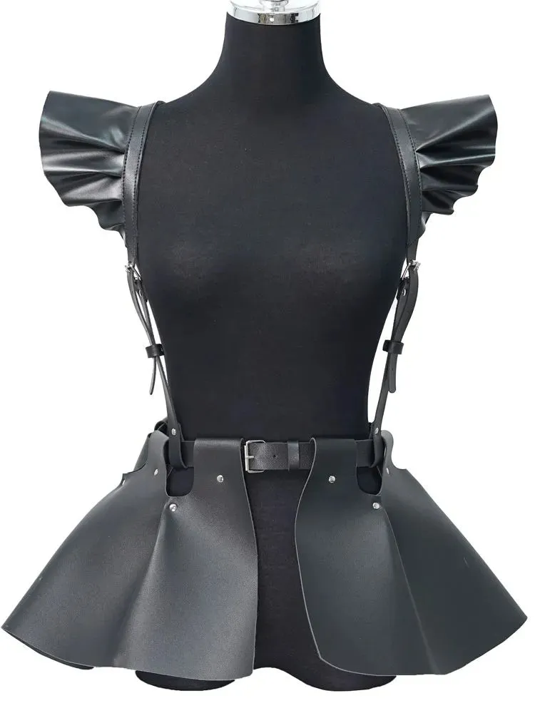 Harness   Skirt With Ruffle Hem