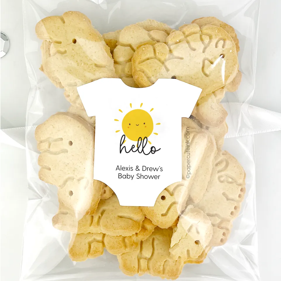 Hello Sunshine Baby Shower Stickers, Set of 12