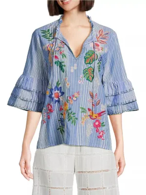 Johnny Was Ruffle Sleeve Blouse - Jeanette