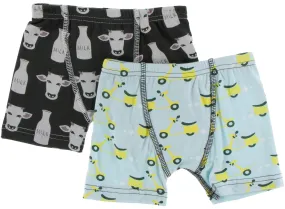 KicKee Pants Zebra Tuscan Cow & Spring Sky Scooter Boxer Briefs Set