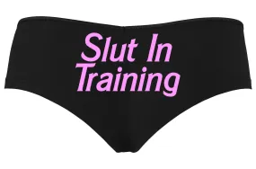 Knaughty Knickers Slut in Training Keep Slutty HotWife Black Boyshort Panties Hot Wife DDLG BDSM Cumslut Fucktoy Dumpster Queen of Spades