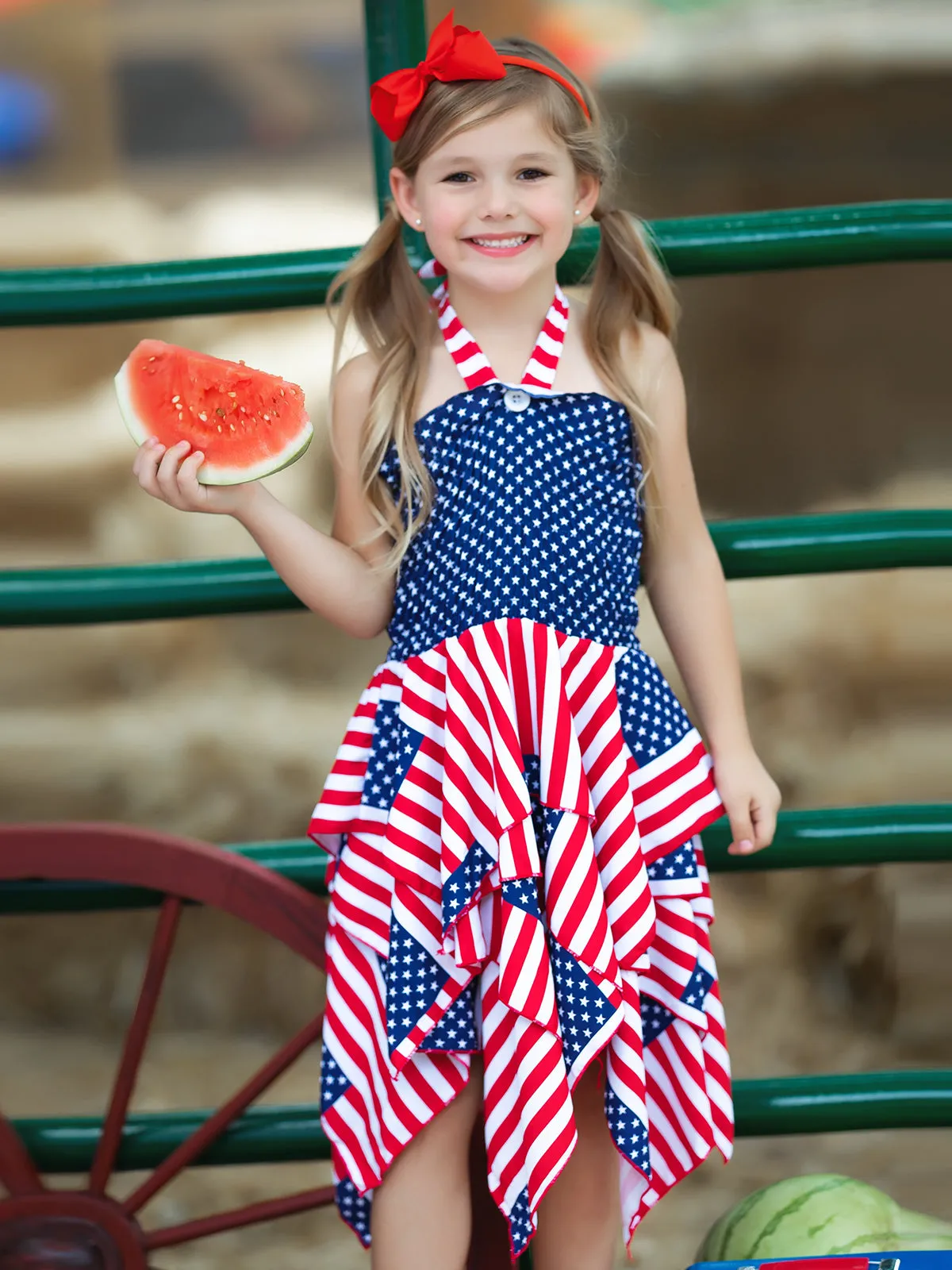 Lil' Miss America Flag Handkerchief Dress