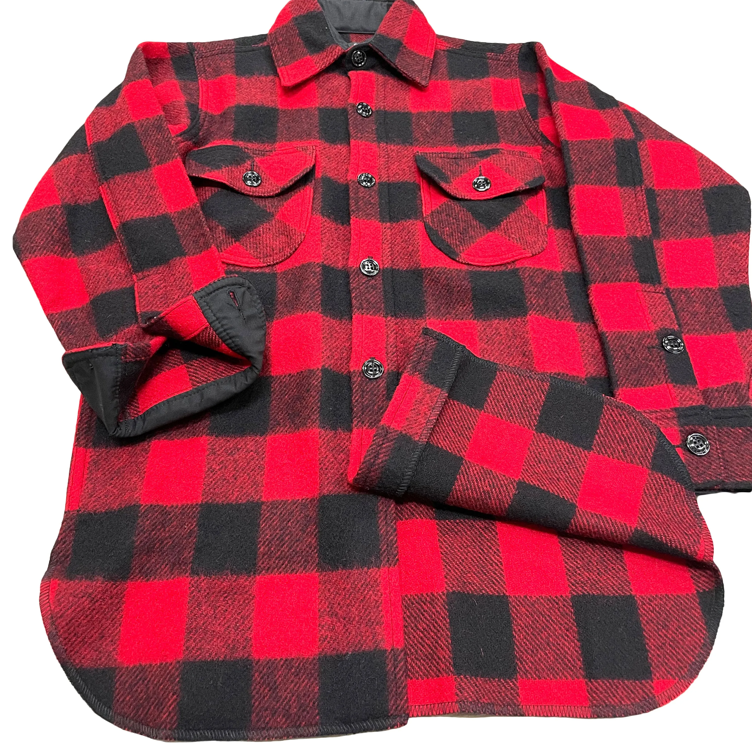 Long Tail Wool Button Down Shirt - Tall