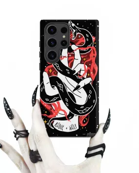 Love Bite Tough Phone Case for Samsung - Gothic Style Witchy Protective Phone Case Shockproof Cover