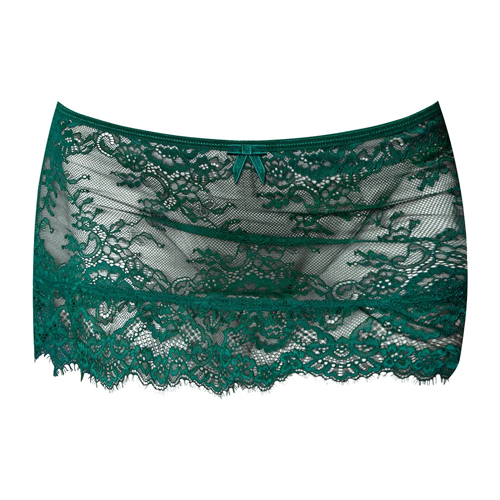 Magic Silk Evermore Flounce Skirt Emerald L/XL