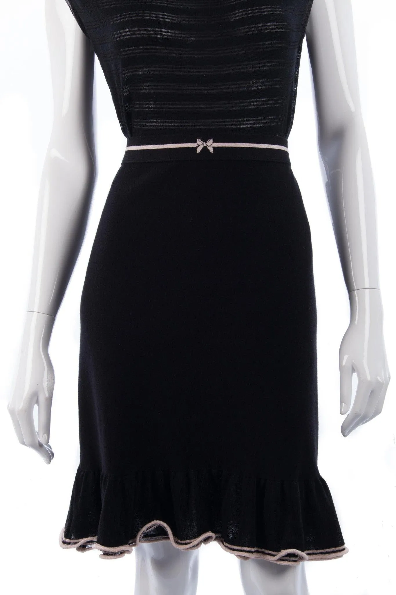 MARCCAIN Black Knit Skirt Size 12, RRP £259 BNWT