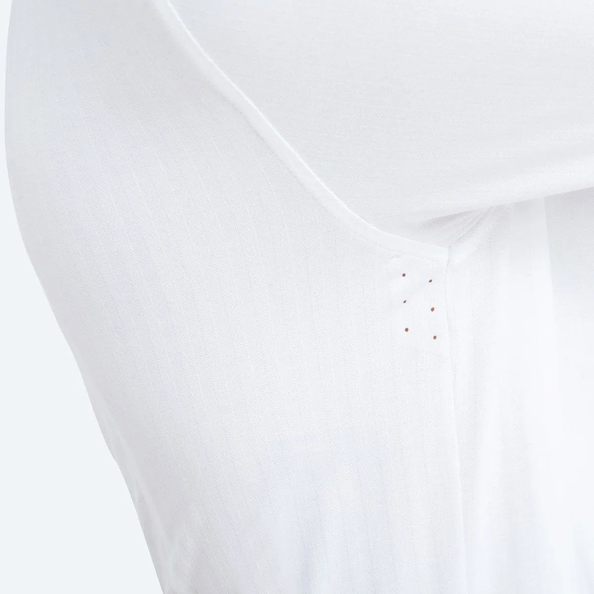 Men's Hybrid Dress Shirt - White Herringbone