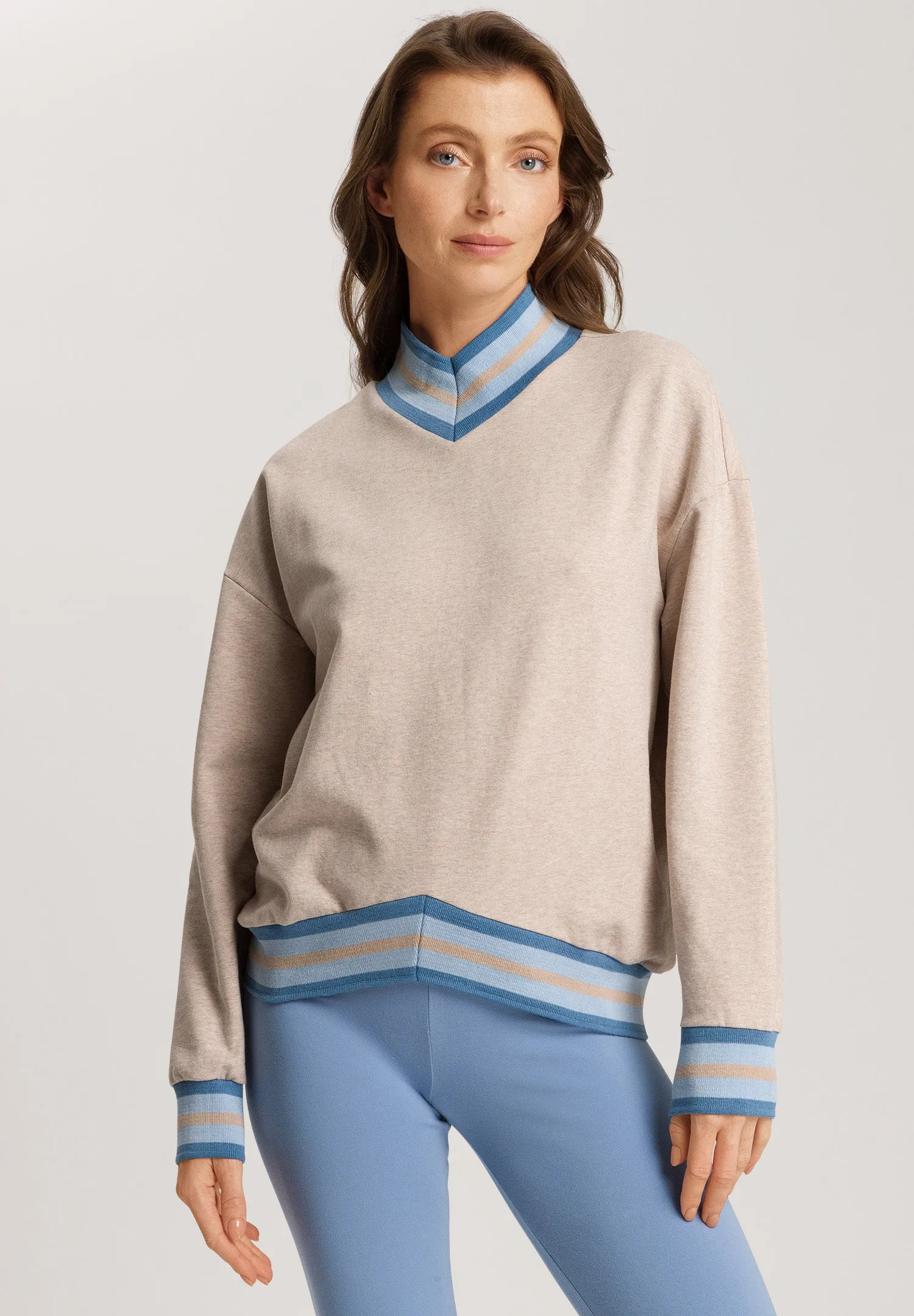 Natural Living Sweatshirt | Camel Melange 78849-2895