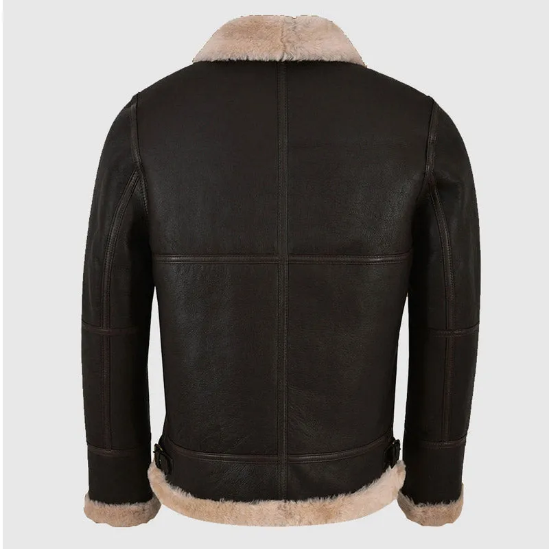 New Best Style Boyfriend Christmas Gift Black Sheepskin Jacket