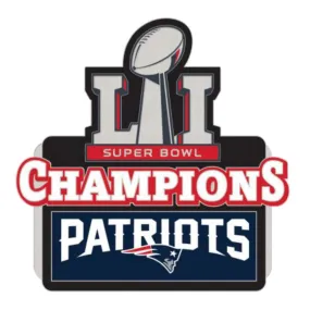 New England Patriots 2017 Super Bowl LI Champions Trophy Metal Lapel Pin