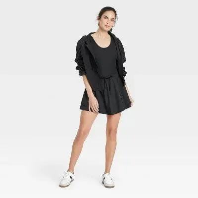 New - JoyLab Women's Athletic Active Romper Mini Skirt with Shorts Skorts