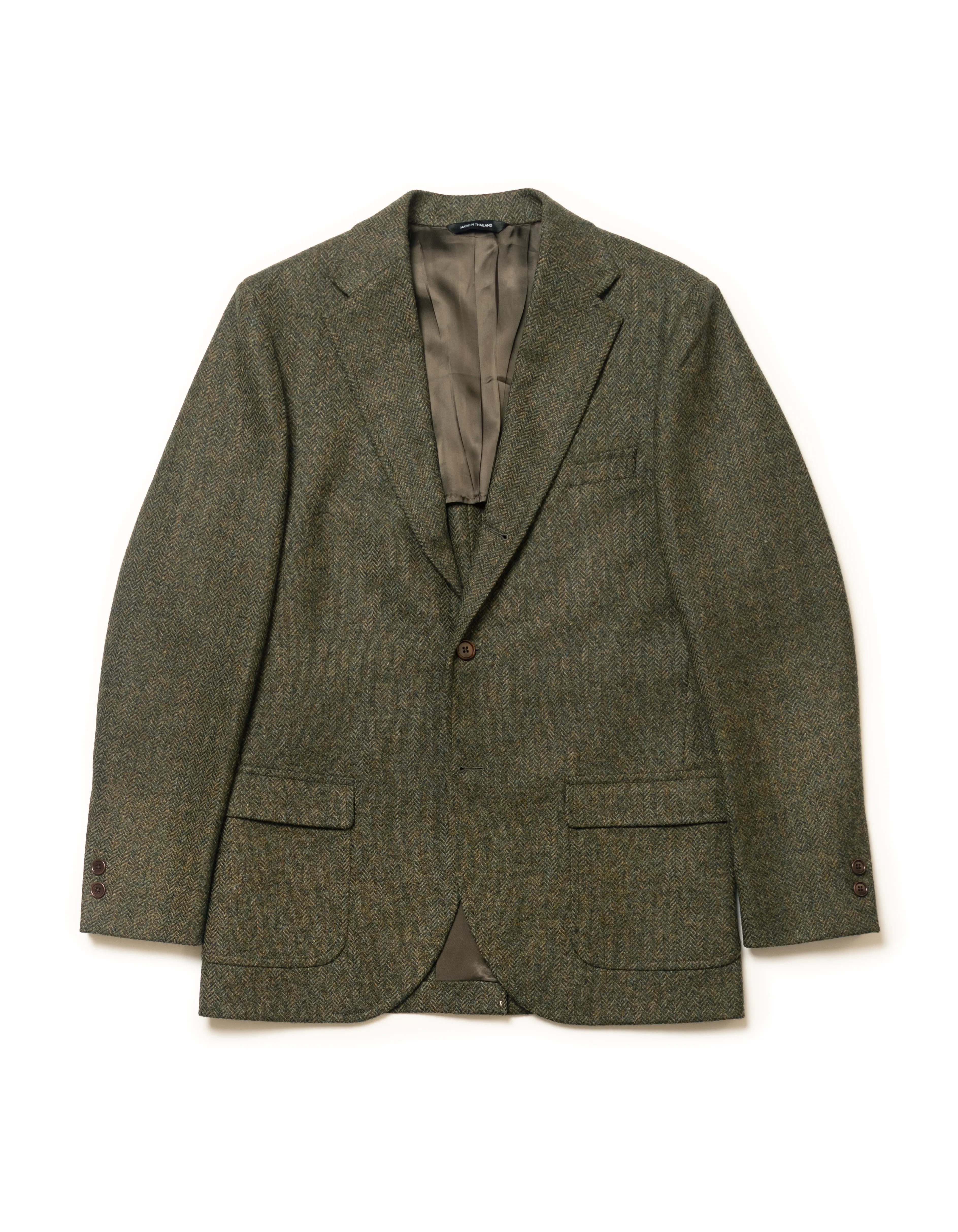 OLIVE HERRINGBONE SPORT COAT