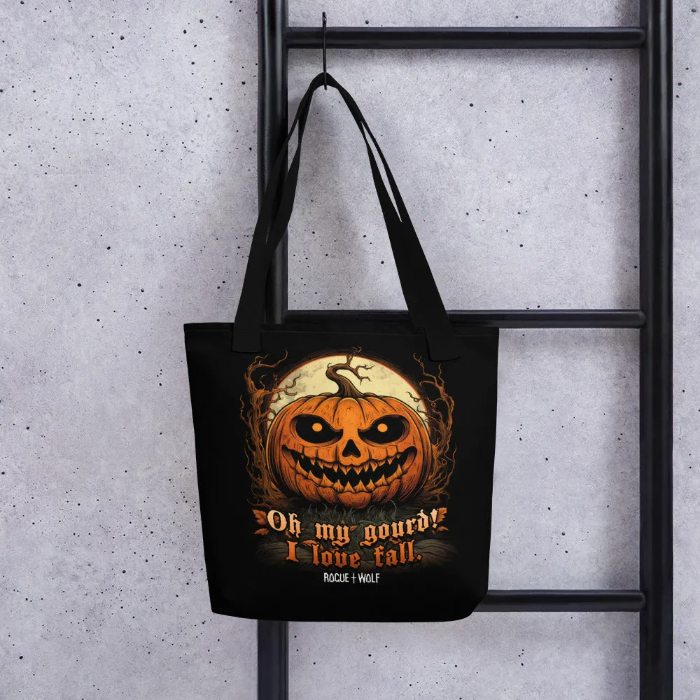 OMG! Goth Accessories Vegan Tote Bag - Large Foldable Dark Academia Witchy Alt Style for Gym Travel