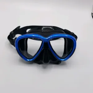 Open Box Tusa Intega Scuba Diving Mask - Fishtail Blue/Black Silicone