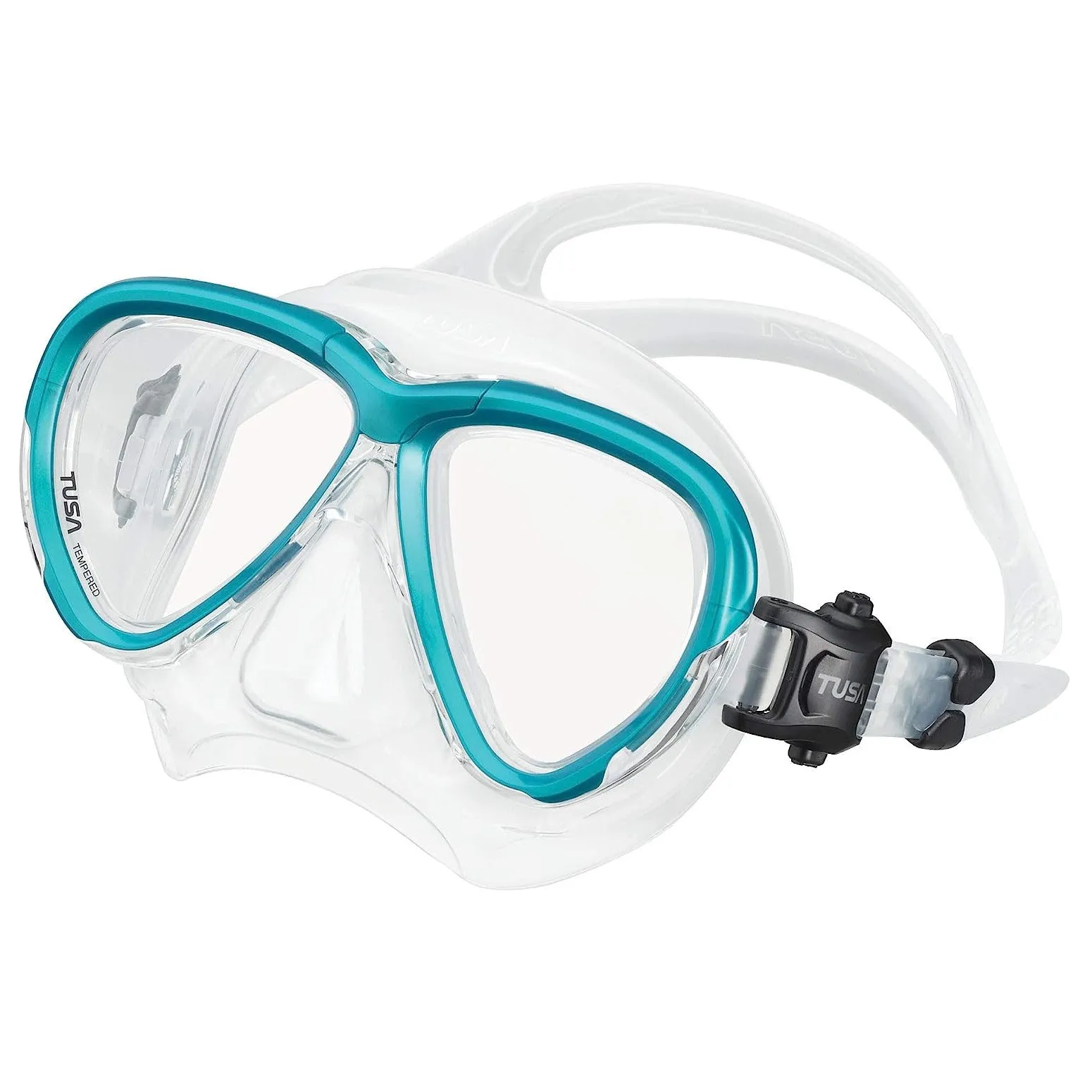 Open Box Tusa Intega Scuba Diving Mask - Ocean Green