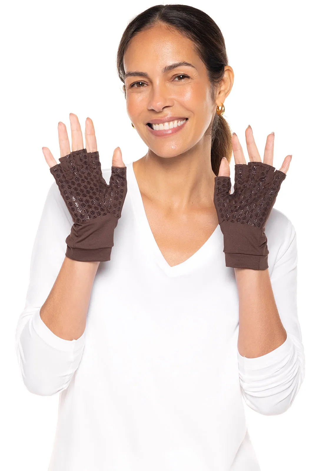 Ouray UV Fingerless Sun Gloves | Chestnut