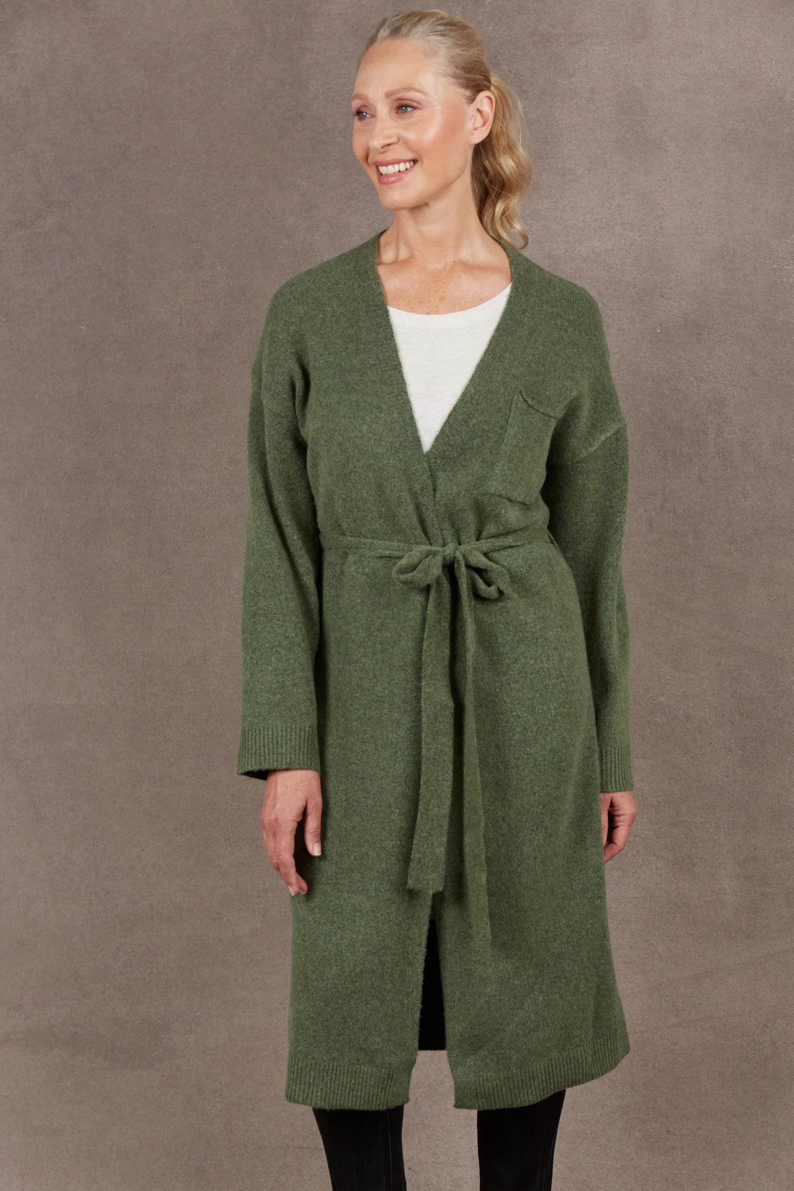 Paarl Longline Cardigan - Moss