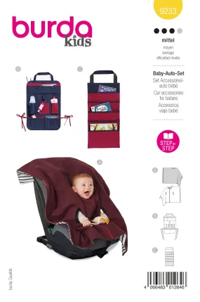 Patron Burda Enfant n°9233 : Set Accessoires-auto bébé