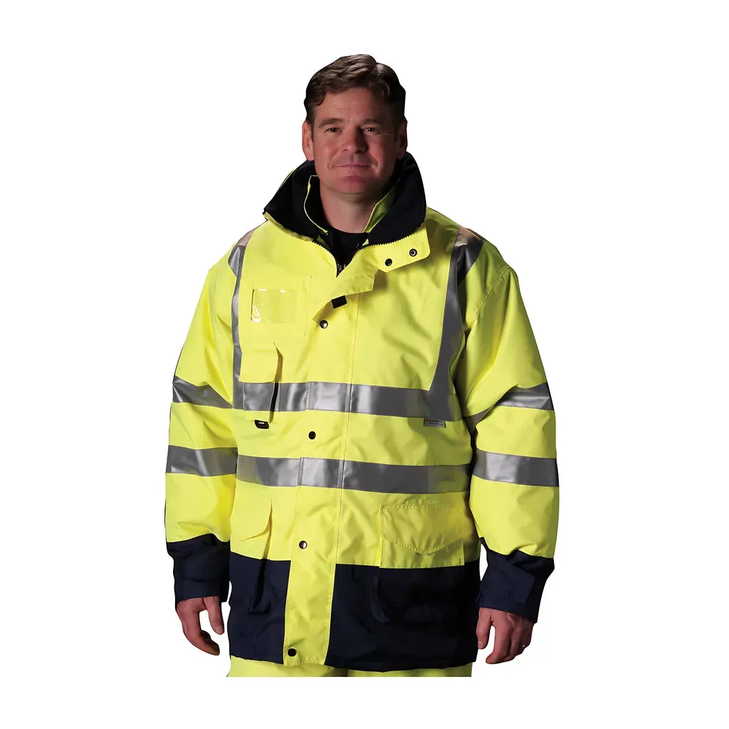 PIP 343-1756-YEL/XL ANSI Type R Class 3 7-in-1 All Conditions Coat with Inner Jacket and Vest Combination