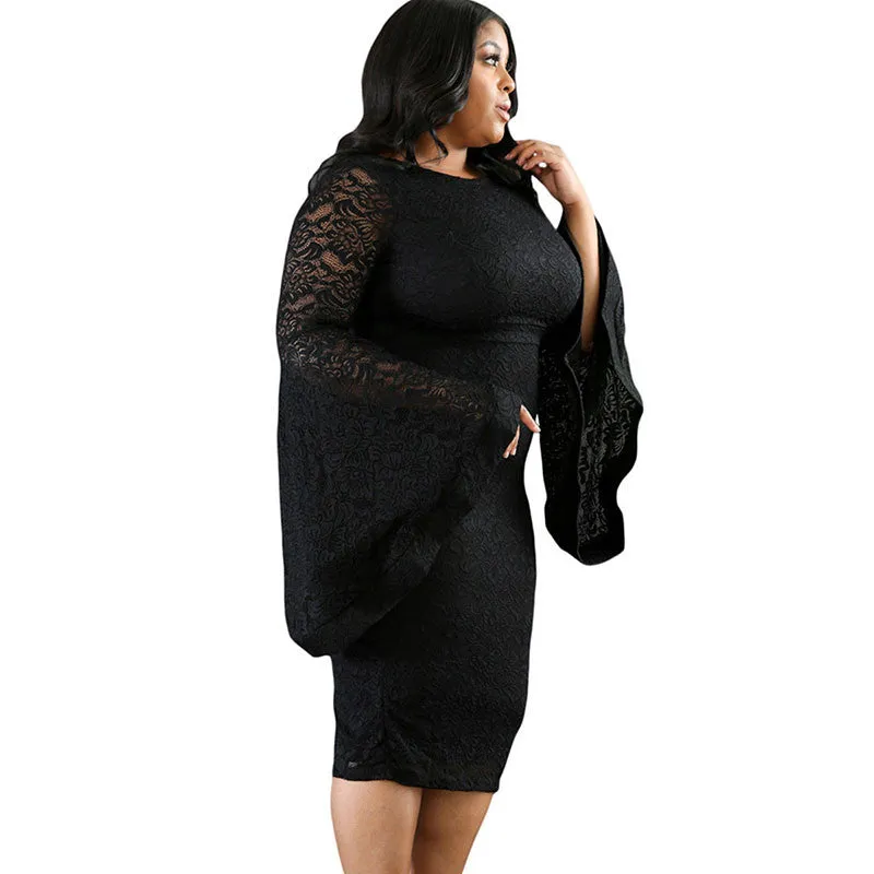 Plus Sized Bodycon lace Party Dresses at Bling Brides Bouquet Online Bridal Store.