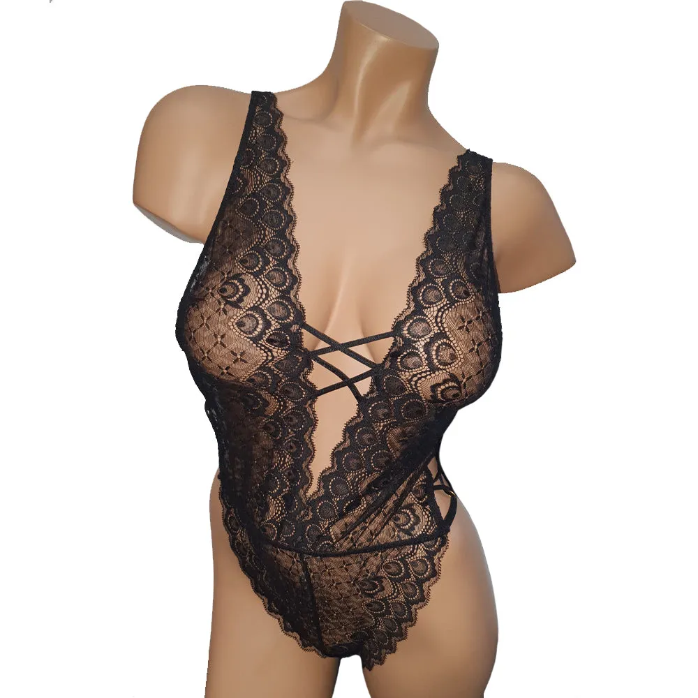 Poison Rose - Side Strap Bodysuit - 4247