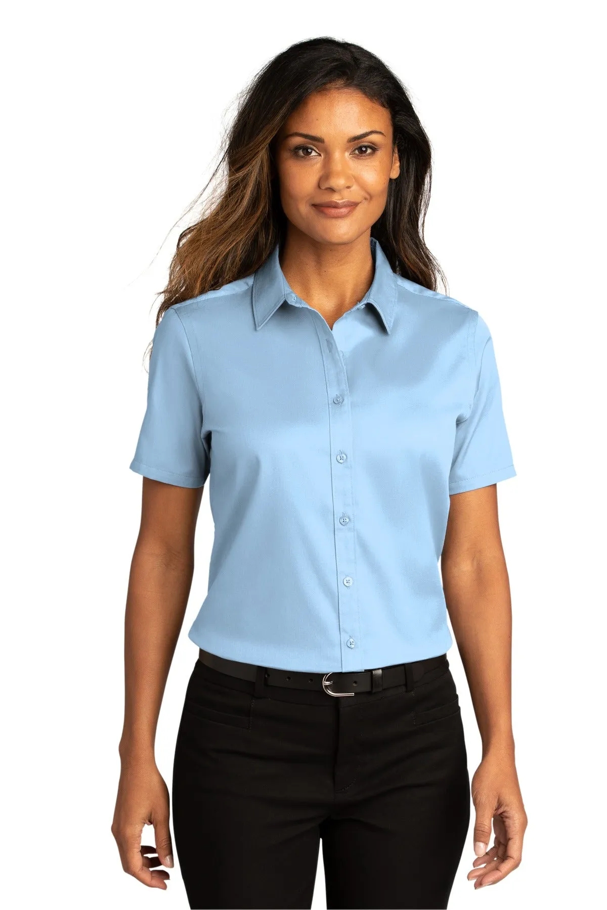 Port Authority® Ladies Short Sleeve SuperPro React™Twill Shirt. LW809