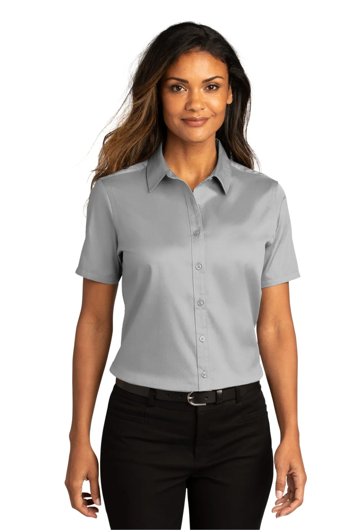 Port Authority® Ladies Short Sleeve SuperPro React™Twill Shirt. LW809