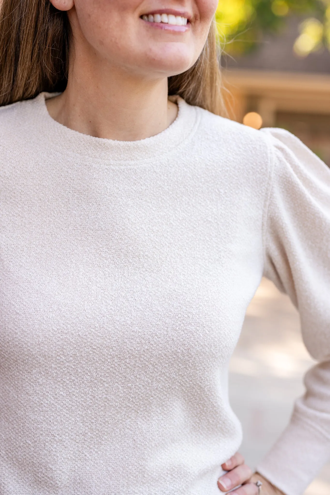 Puff Sleeve Pull Over Sweater