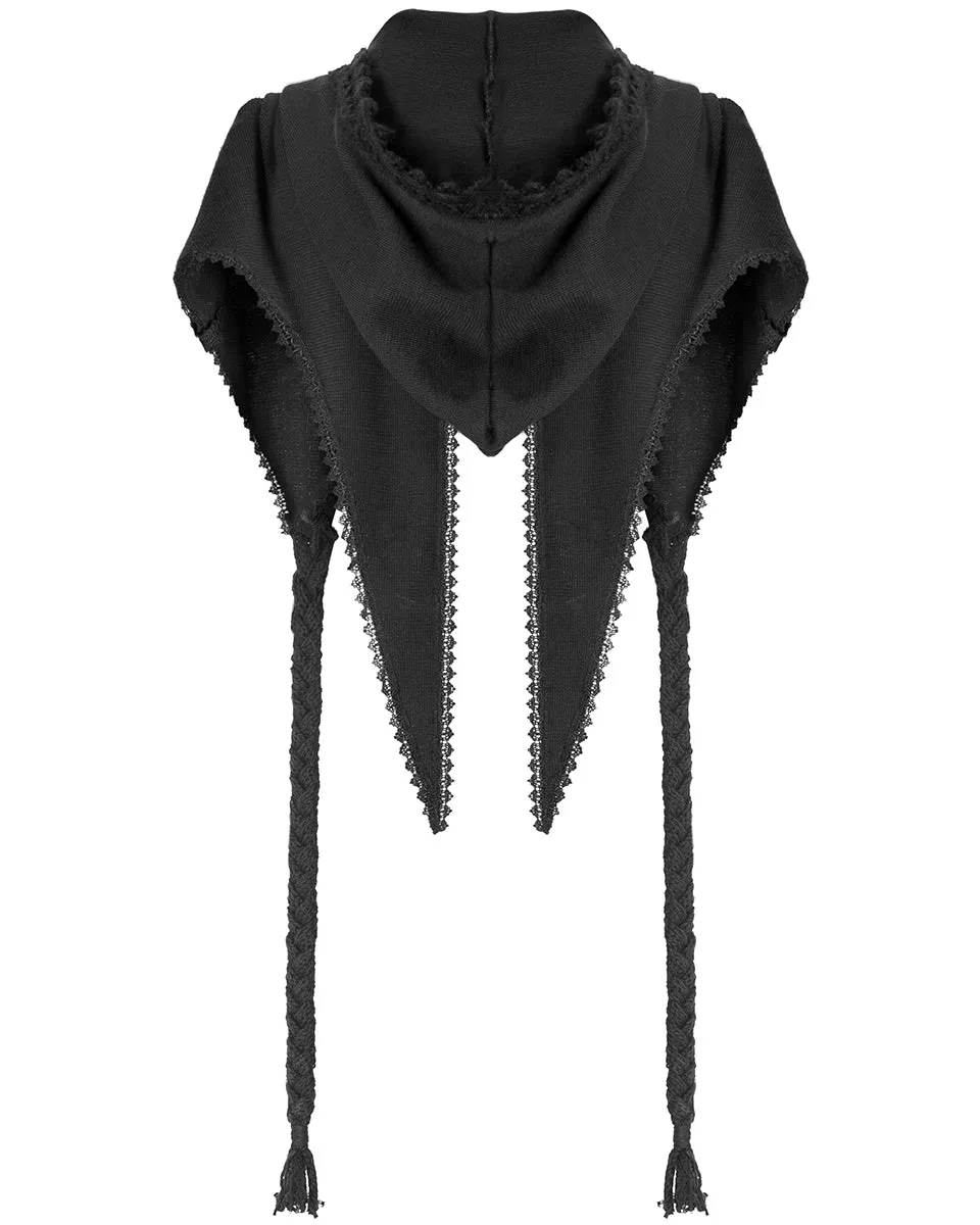 Punk Rave Diobella Womens Gothic Hooded Scarf Shawl