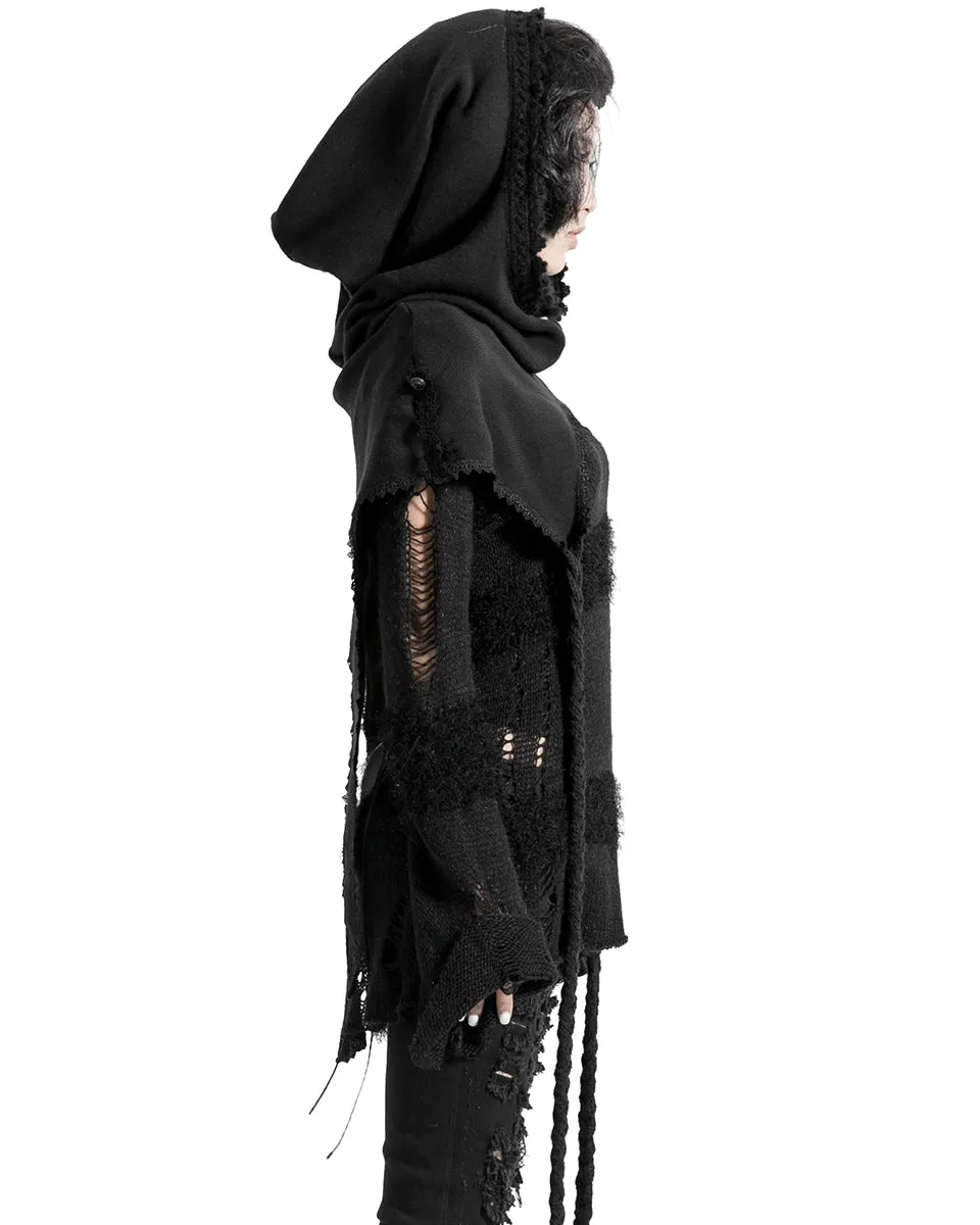 Punk Rave Diobella Womens Gothic Hooded Scarf Shawl