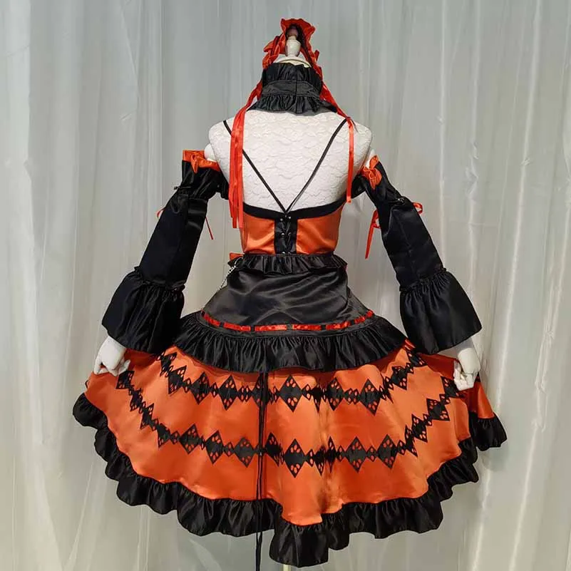 Red and Black Court Princess Dress Halloween Costume lolita Gothic Dress