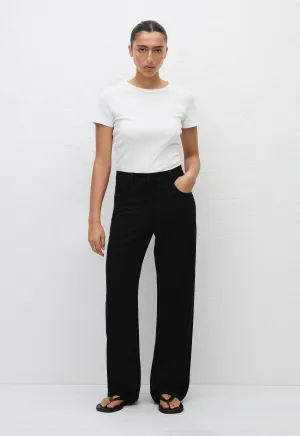 Relaxed Crepe Pant - Black