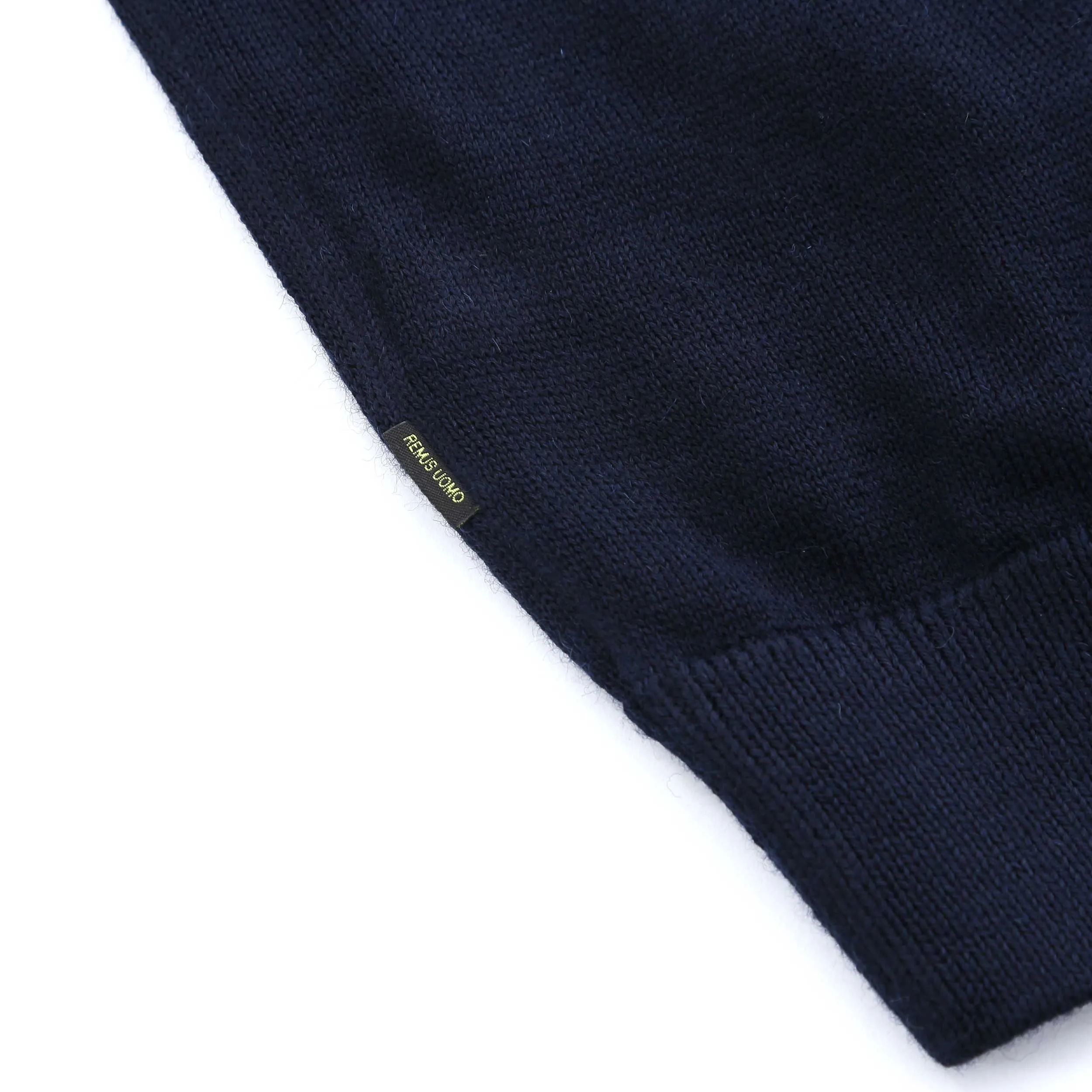 Remus Uomo 3 Button Knitted Polo Shirt in Navy