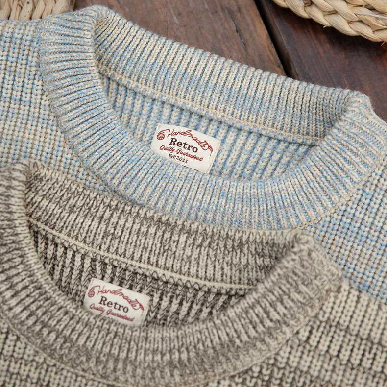 Retro Knitted Blended Sweater Outwear