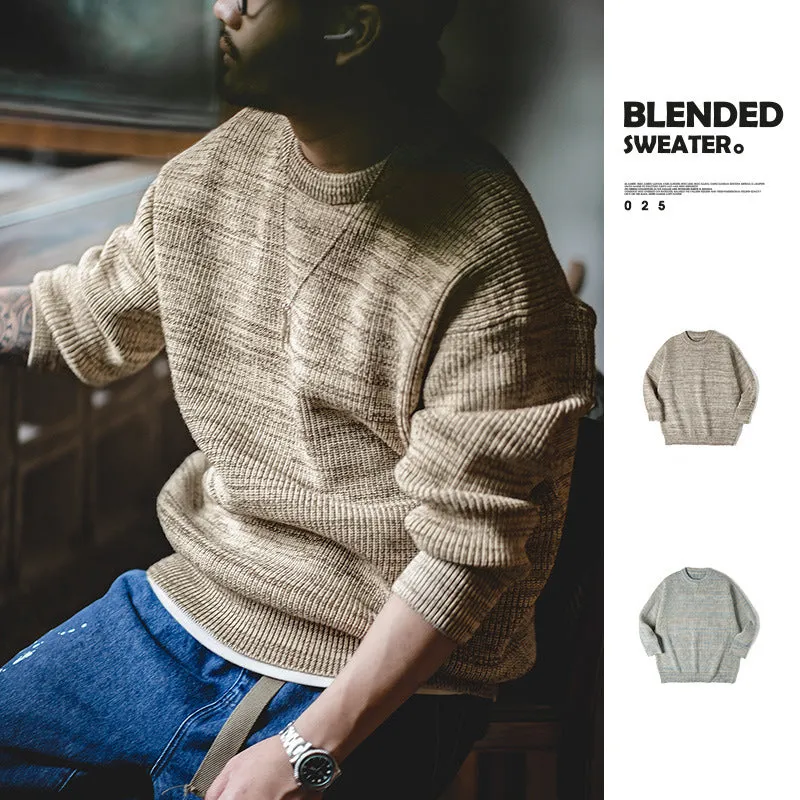 Retro Knitted Blended Sweater Outwear