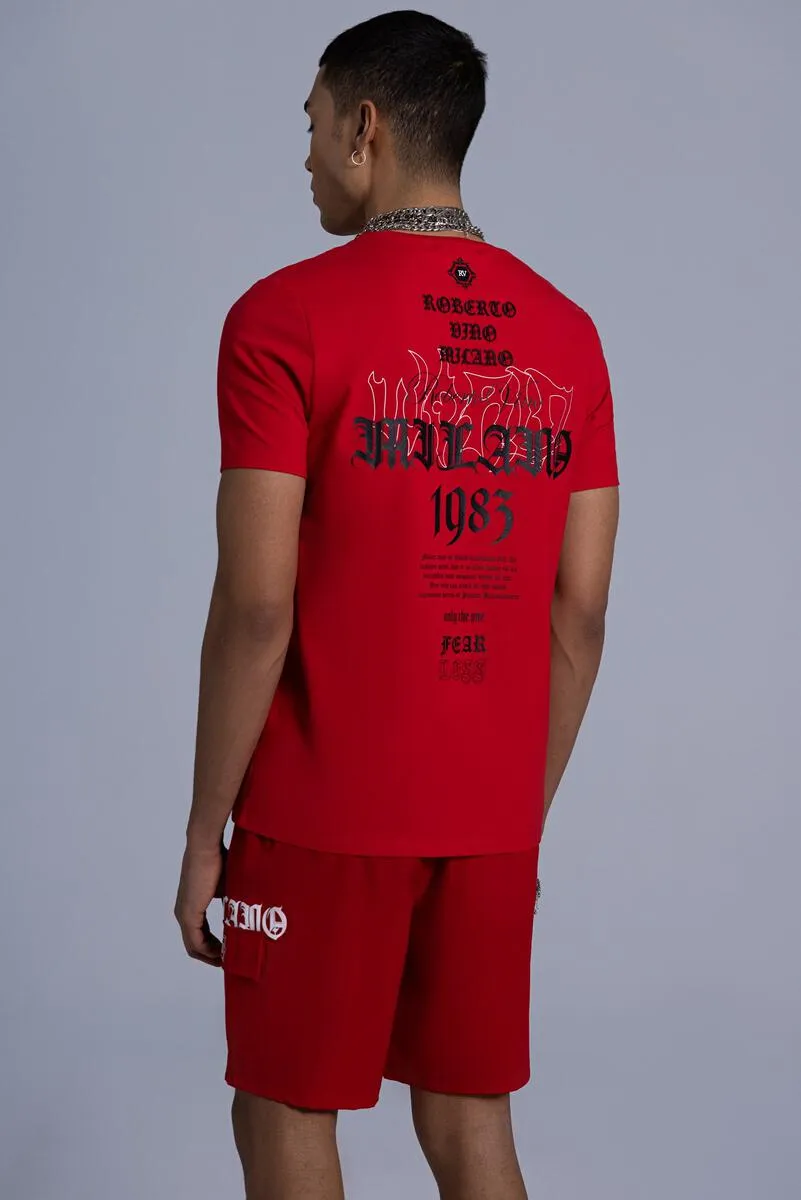 ROBERTO VINO MILANO RVT-US-12 RED T-SHIRT