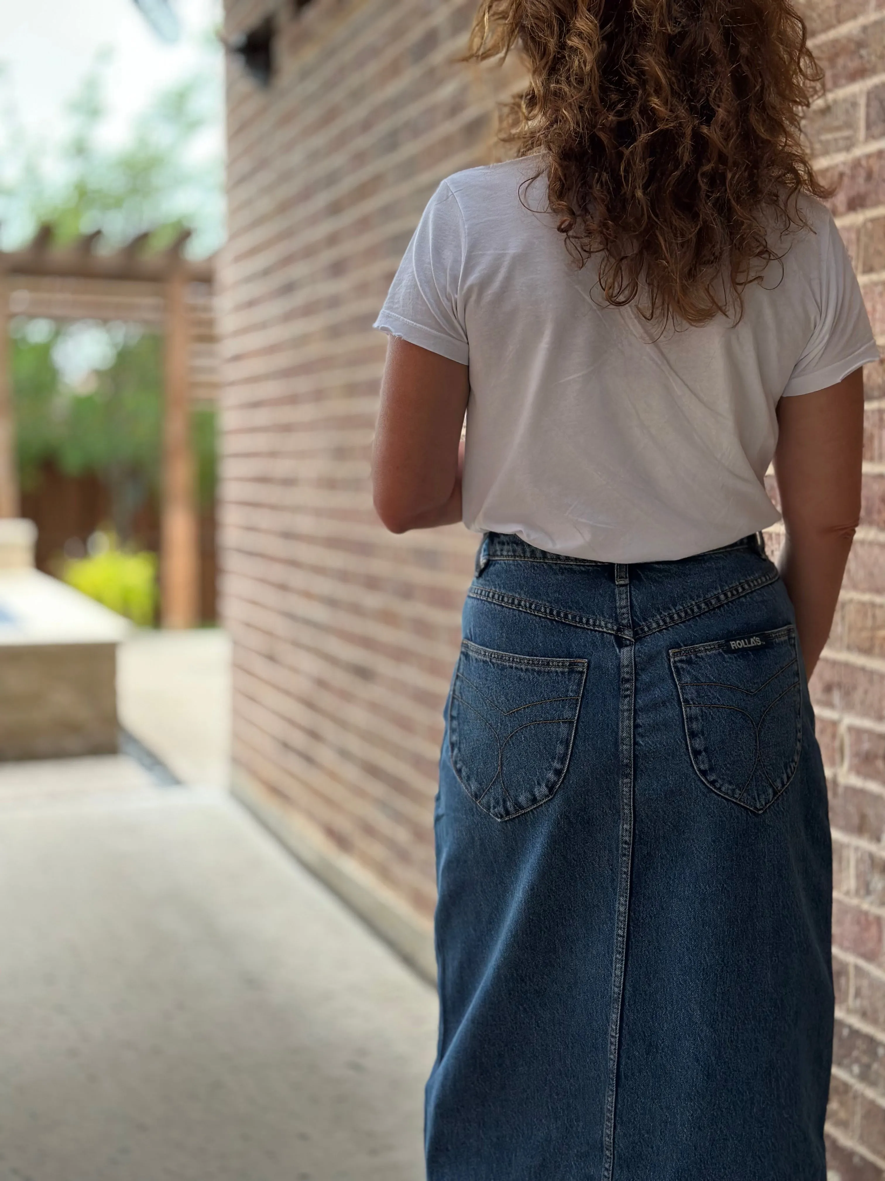 Rolla's Chicago Denim Skirt - Lyocell Blue