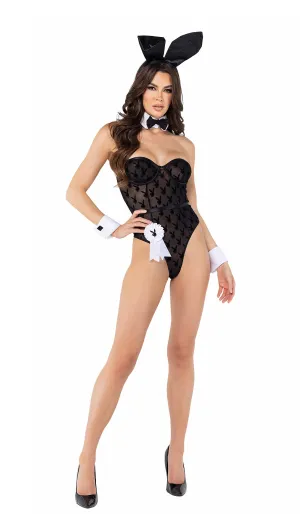 Roma 8pc Sheer Playboy Bodysuit Costume